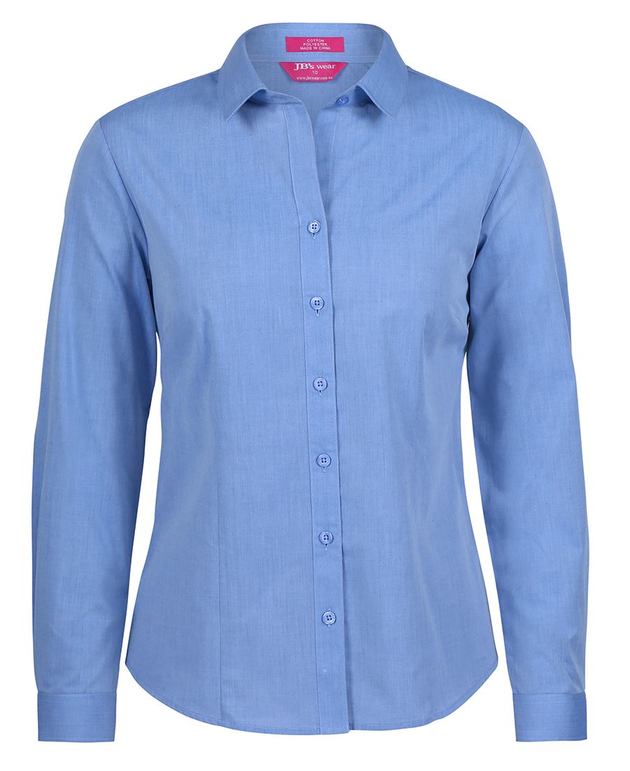 LADIES CLASSIC L/S FINE CHAMBRAY SHIRT 4FC1L Relaxed Corporate Wear