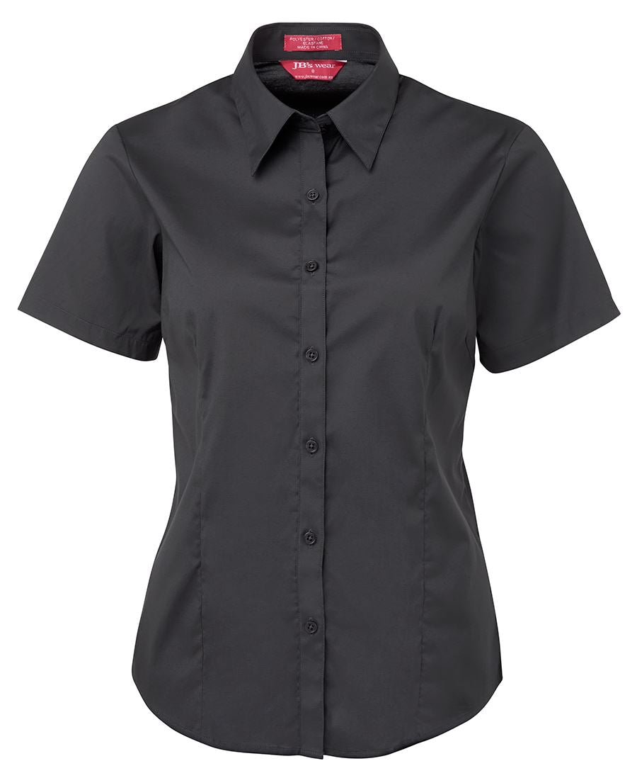 LADIES URBAN S/S POPLIN SHIRT 4PLUS Form-fitting shirt