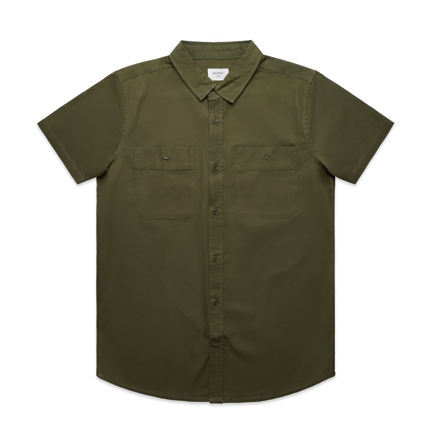 AS COLOUR MENS WORK S/S SHIRT - 5421