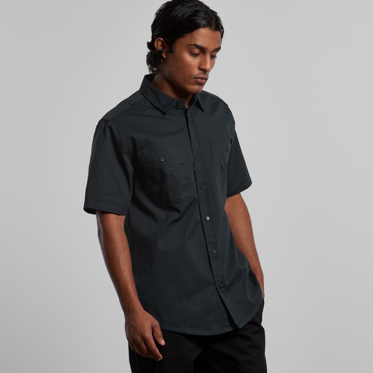 AS COLOUR MENS WORK S/S SHIRT - 5421