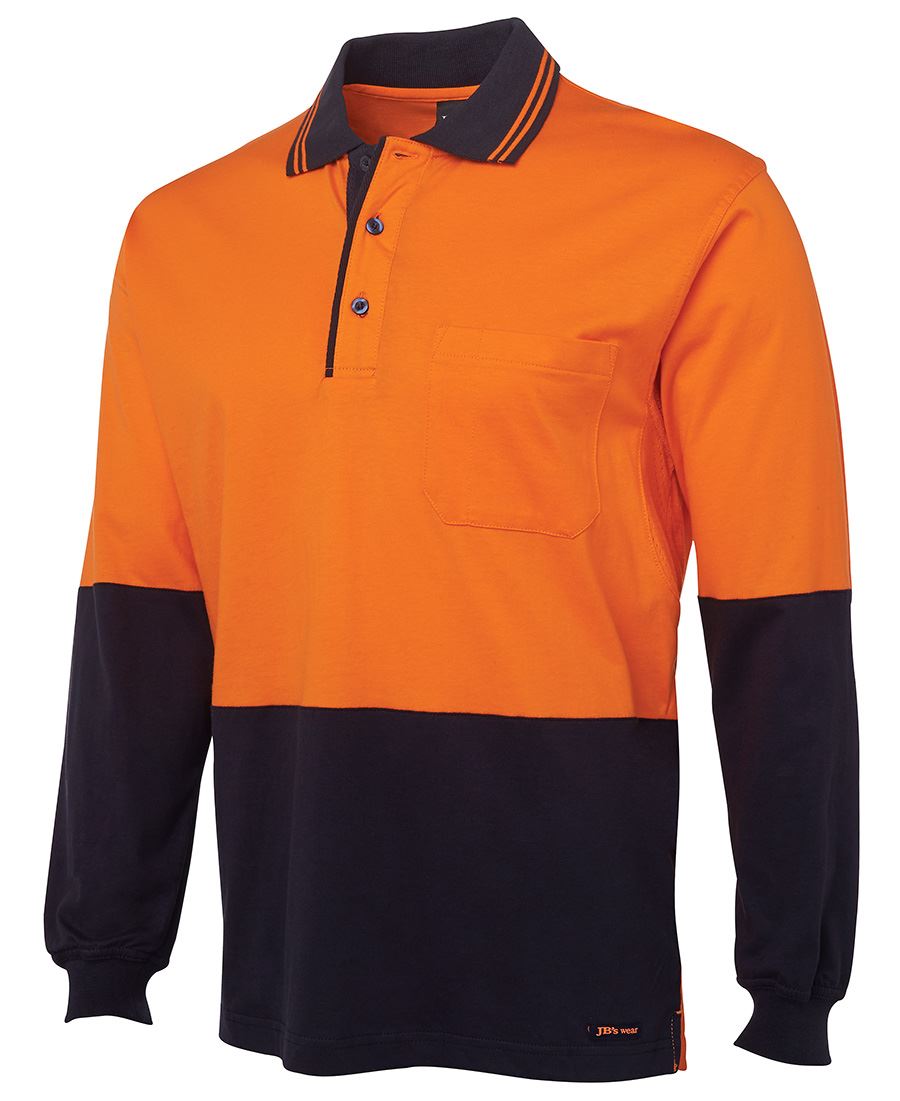 HI VIS L/S COTTON POLO 6CPHL Hi Vis Cotton Polo