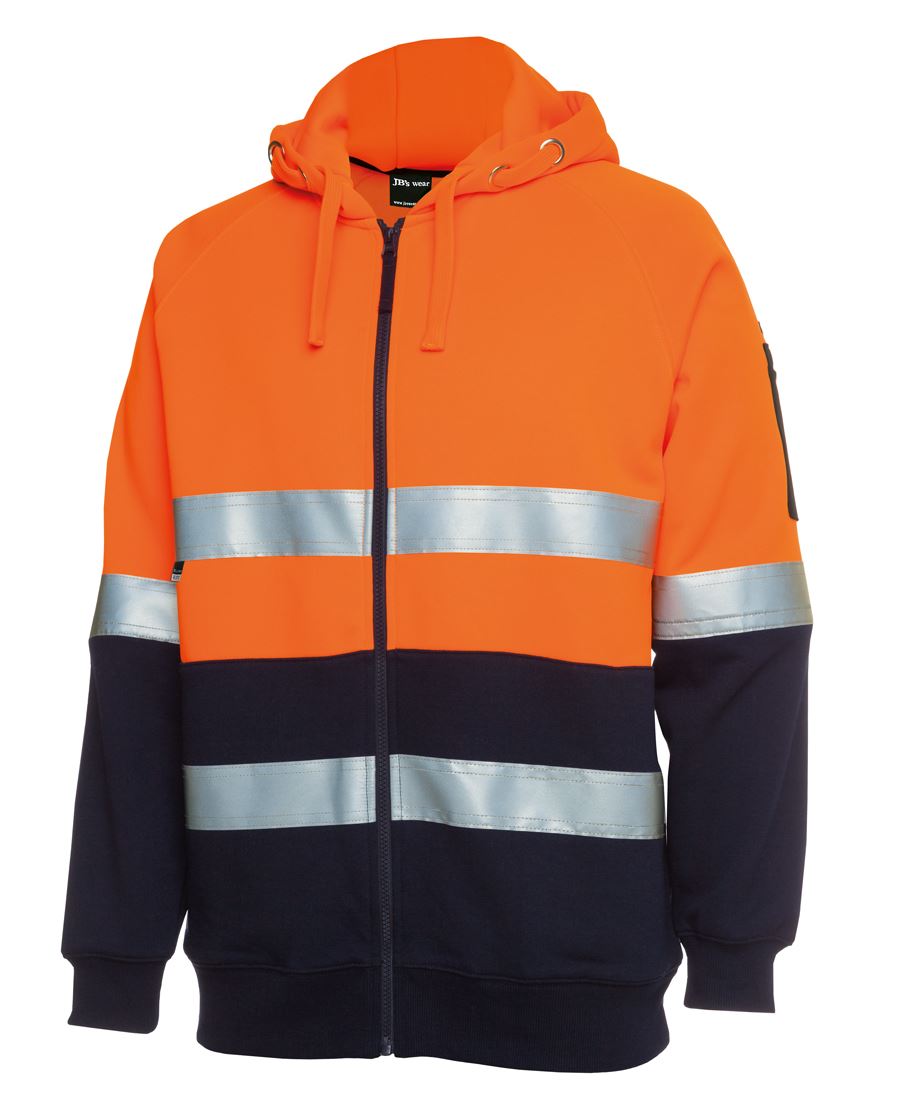 HI VIS (D+N) FULL ZIP FLEECY HOODIE 6DNH