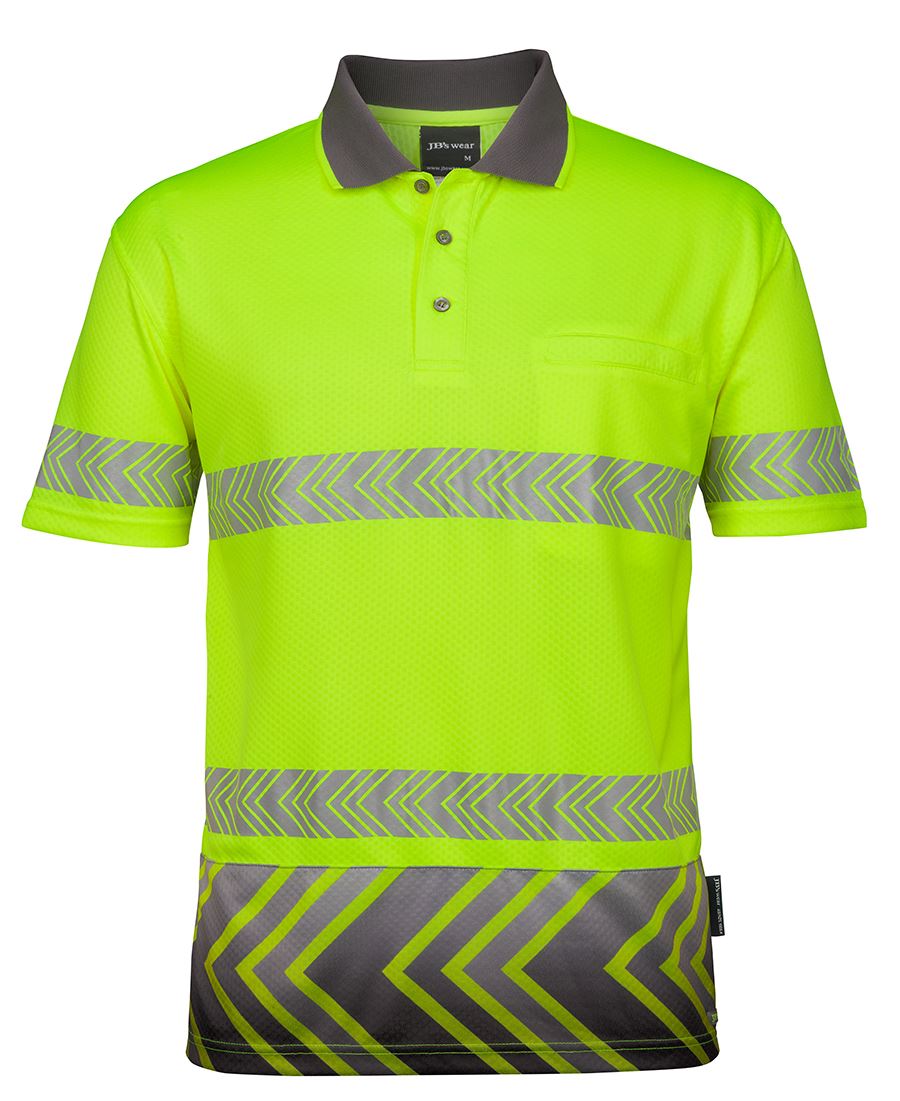 HI VIS S/S ARROW SUB POLO WITH SEGMENTED TAPE 6HAS