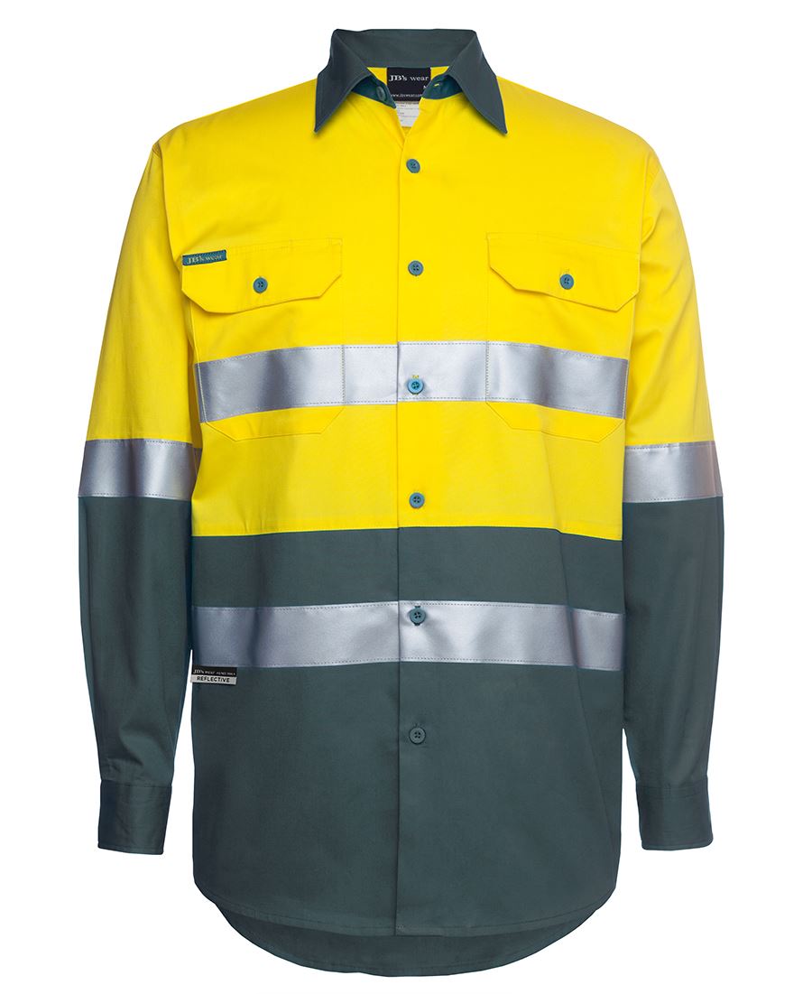 HI VIS (D+N) L/S 190G WORK SHIRT 6HLS Constructed for safety
