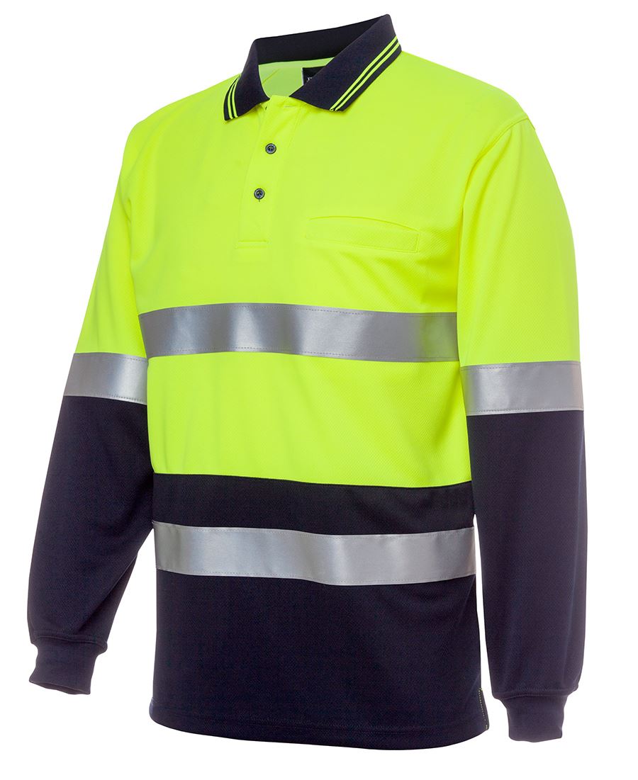 HI VIS L/S (D+N) COTTON BACK POLO 6HMCB Day and night safety