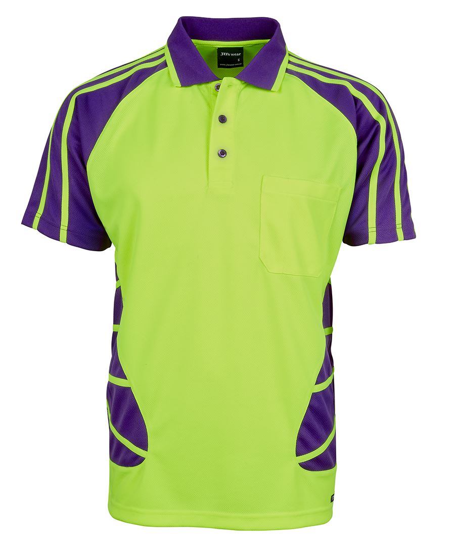 HI VIS S/S SPIDER POLO