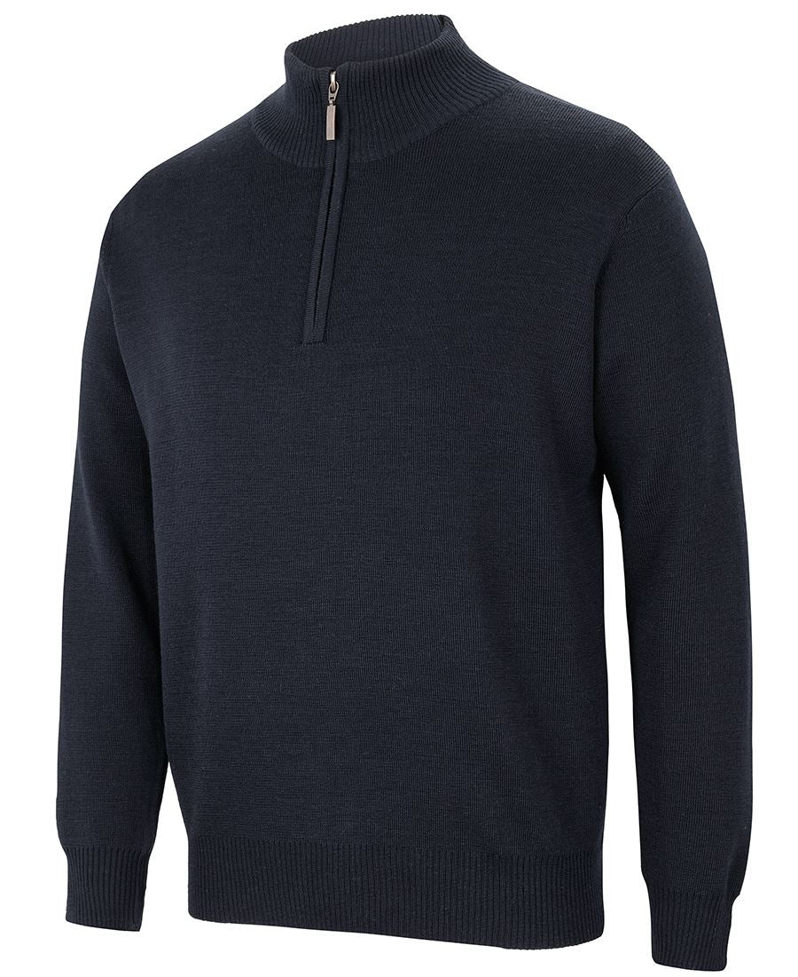 MEN'S CORPORATE 1/2 ZIP JUMPER 6JHZ This stylish, zip, classic knitted jumper is perfect for the cooler days.