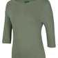 C OF C LADIES 3/4 SLEEVE BOAT NECK TEE 1BT3