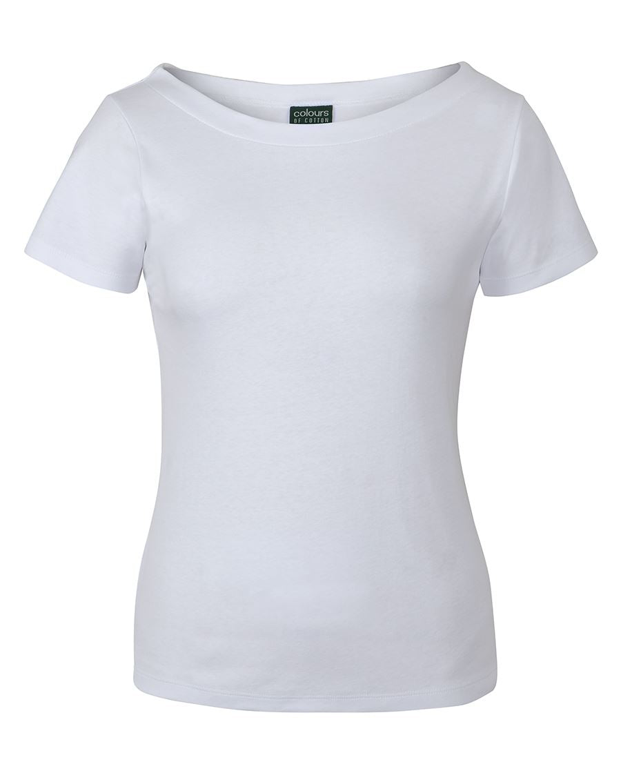 C OF C BOAT NECK TEE 1BTS Stylish Neck Design