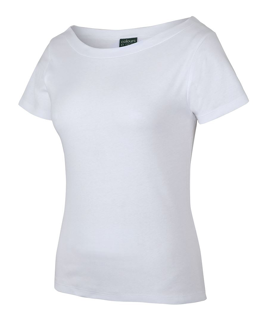 C OF C BOAT NECK TEE 1BTS Stylish Neck Design