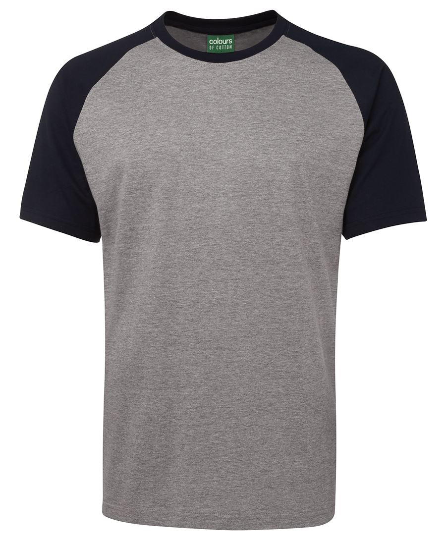 C OF C TWO TONE TEE 1TT A classic contrast raglan.