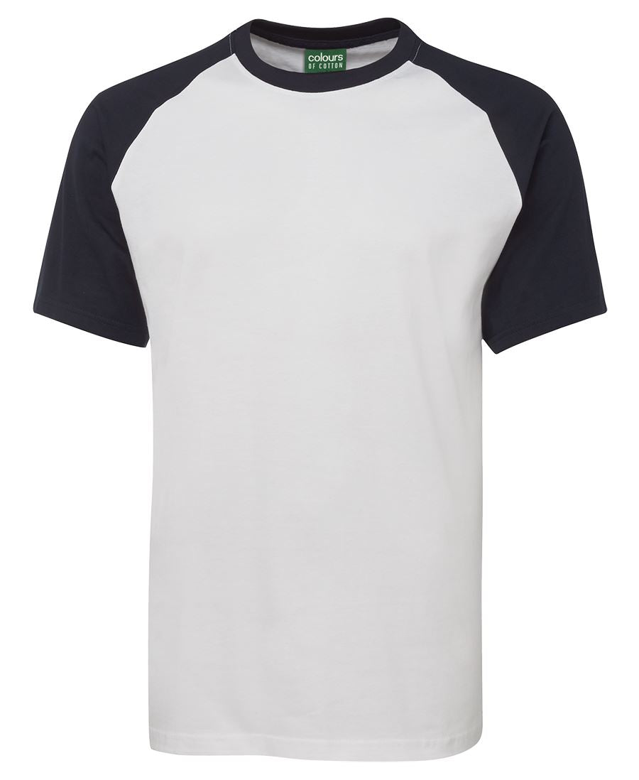 C OF C TWO TONE TEE 1TT A classic contrast raglan.