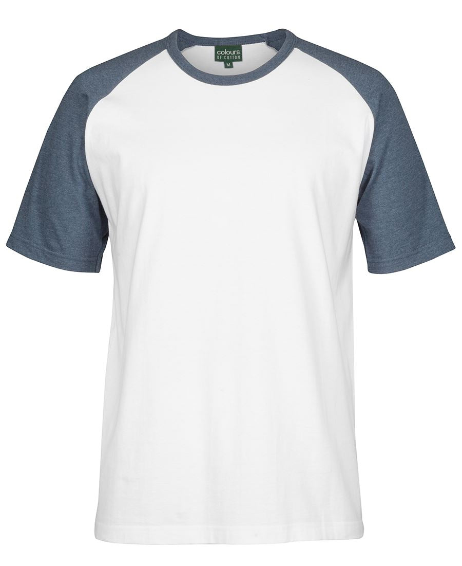 C OF C TWO TONE TEE 1TT A classic contrast raglan.