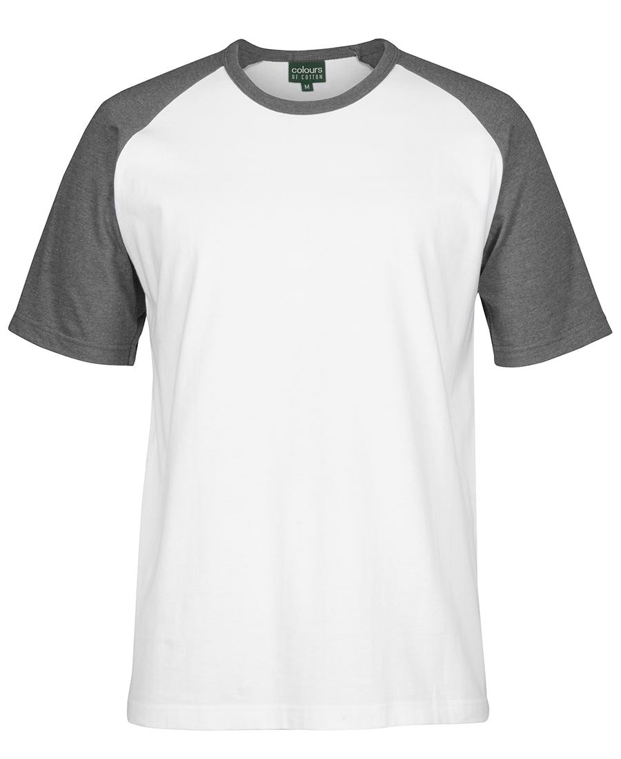 C OF C TWO TONE TEE 1TT A classic contrast raglan.
