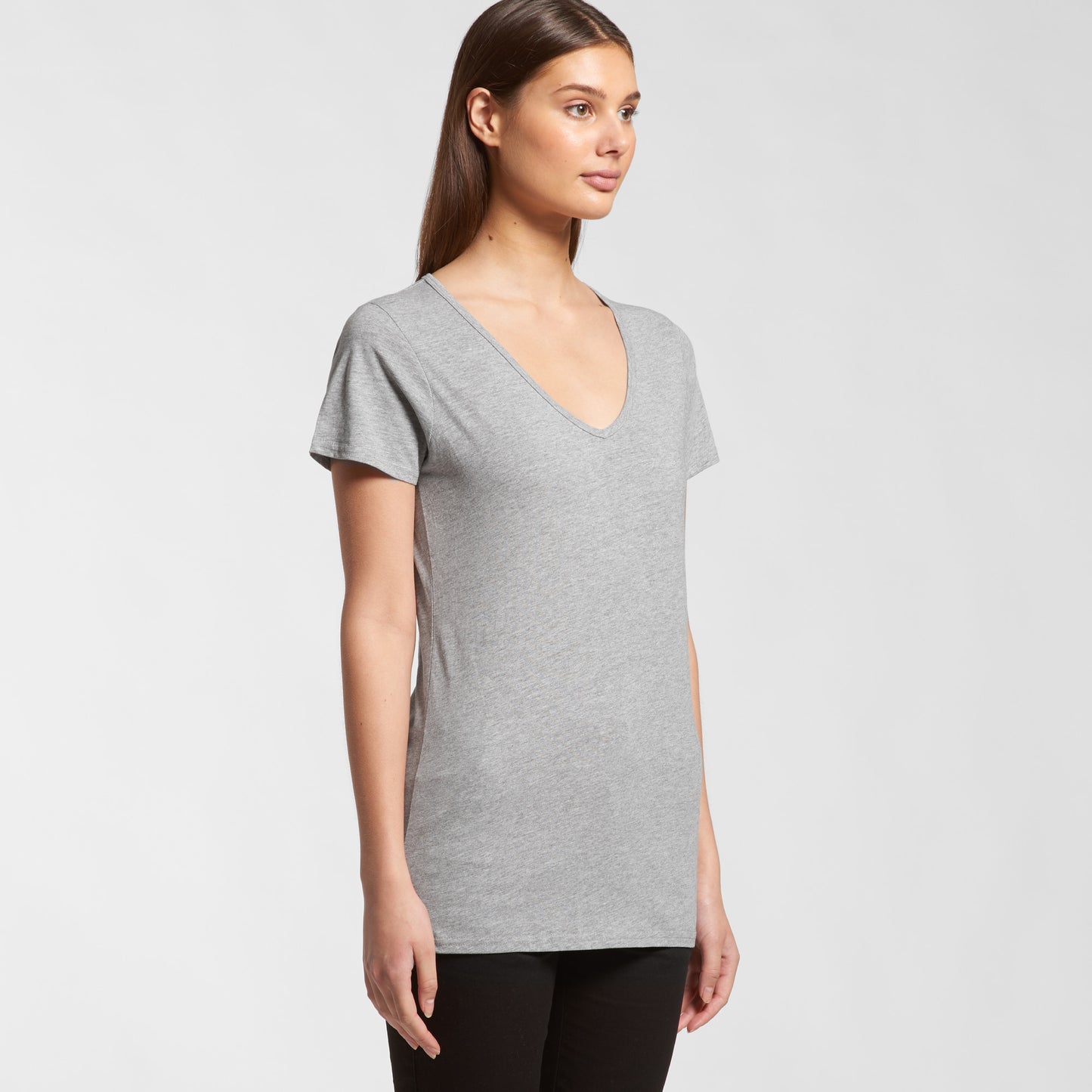 AS COLOUR WO'S BEVEL V-NECK TEE - 4010