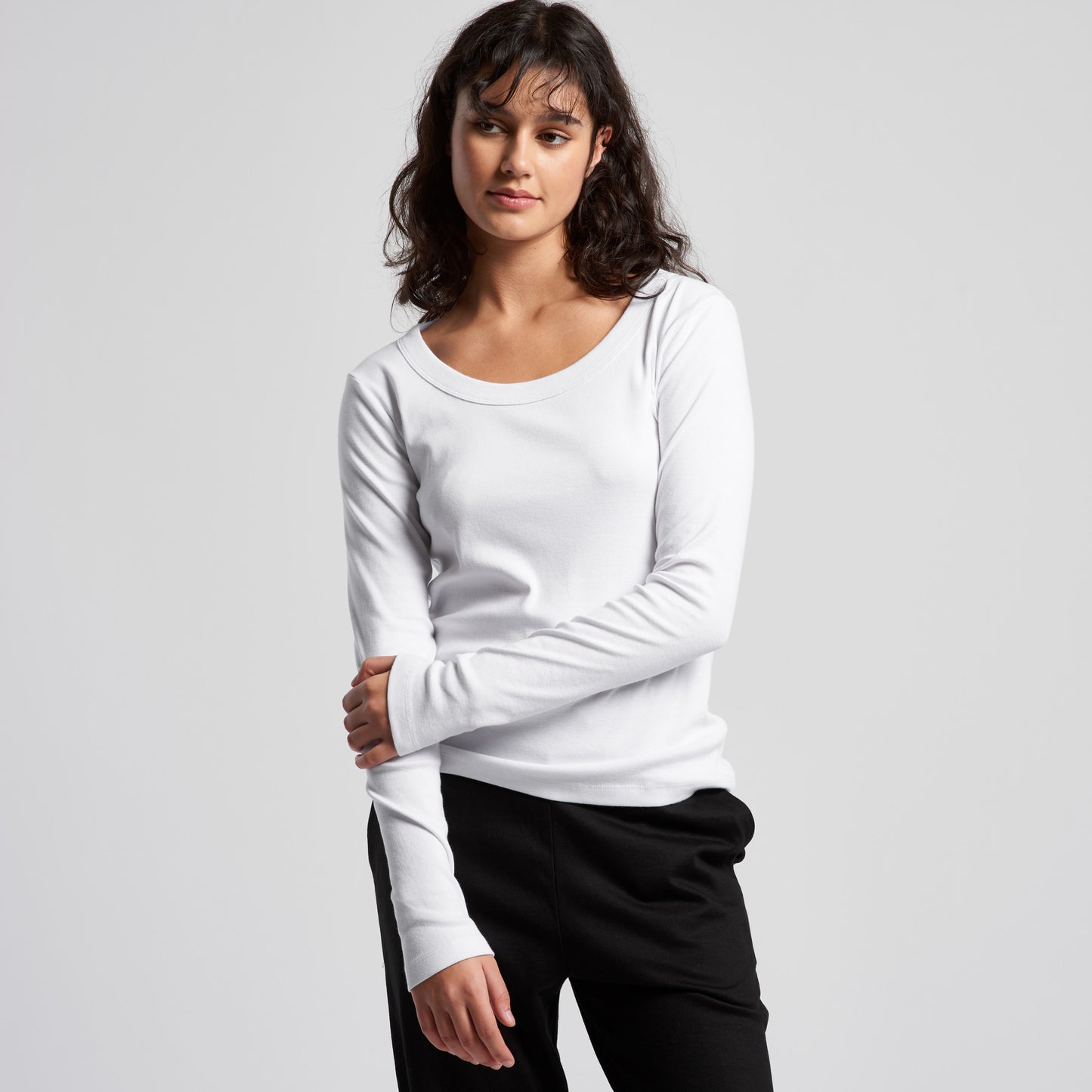 AS COLOUR WO'S ORGANIC RIB L/S TEE - 4075