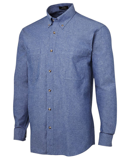 L/S COTTON CHAMBRAY SHIRT 4CUL Tailored for comfort.