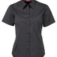 LADIES URBAN S/S POPLIN SHIRT 4PLUS Form-fitting shirt