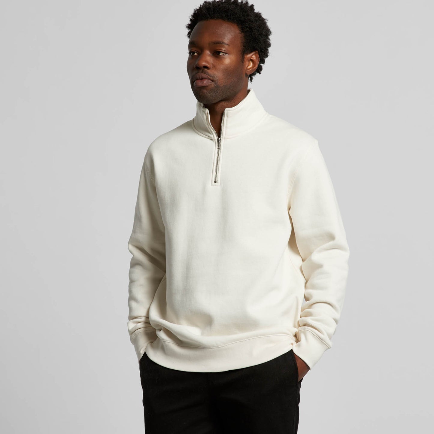 AS COLOUR MENS STENCIL HALF ZIP - 5125