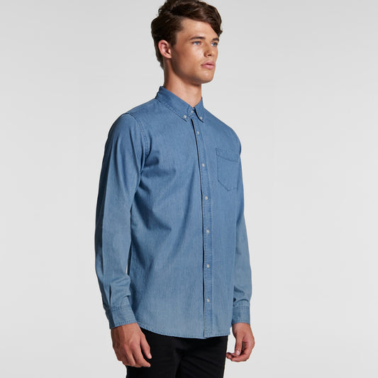 AS COLOUR MENS BLUE DENIM SHIRT - 5409