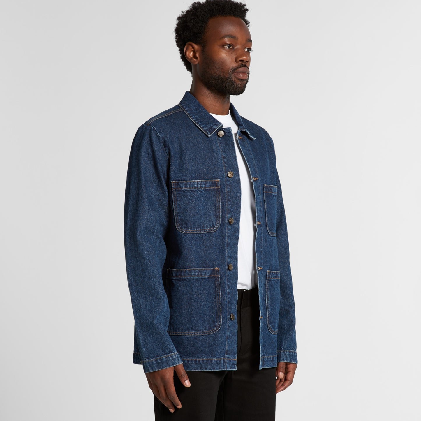 AS COLOUR MENS DENIM CHORE JACKET - 5581