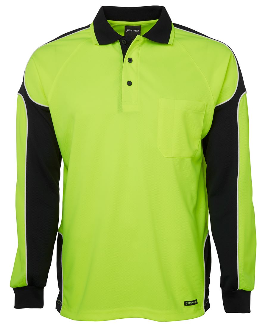 HI VIS L/S ARM PANEL POLO 6AP4L Contemporary design