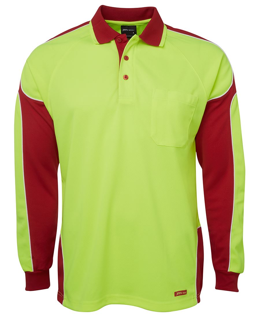 HI VIS L/S ARM PANEL POLO 6AP4L Contemporary design