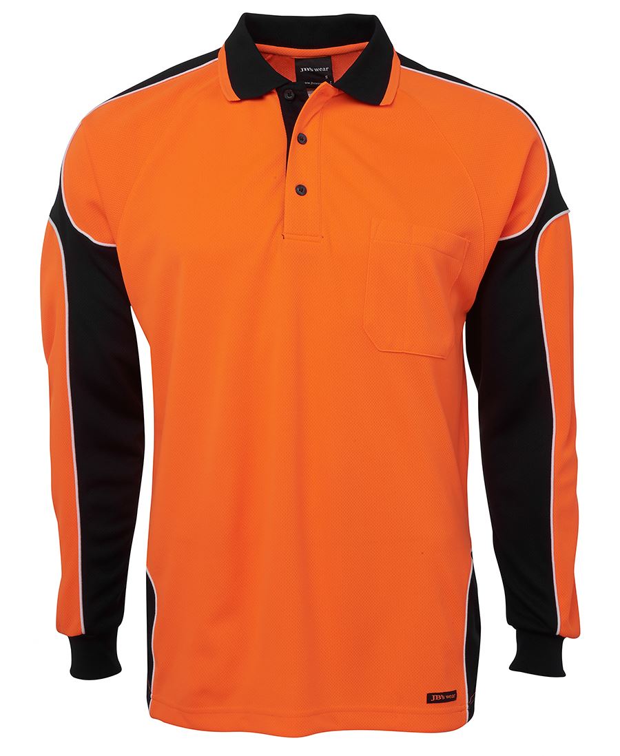 HI VIS L/S ARM PANEL POLO 6AP4L Contemporary design