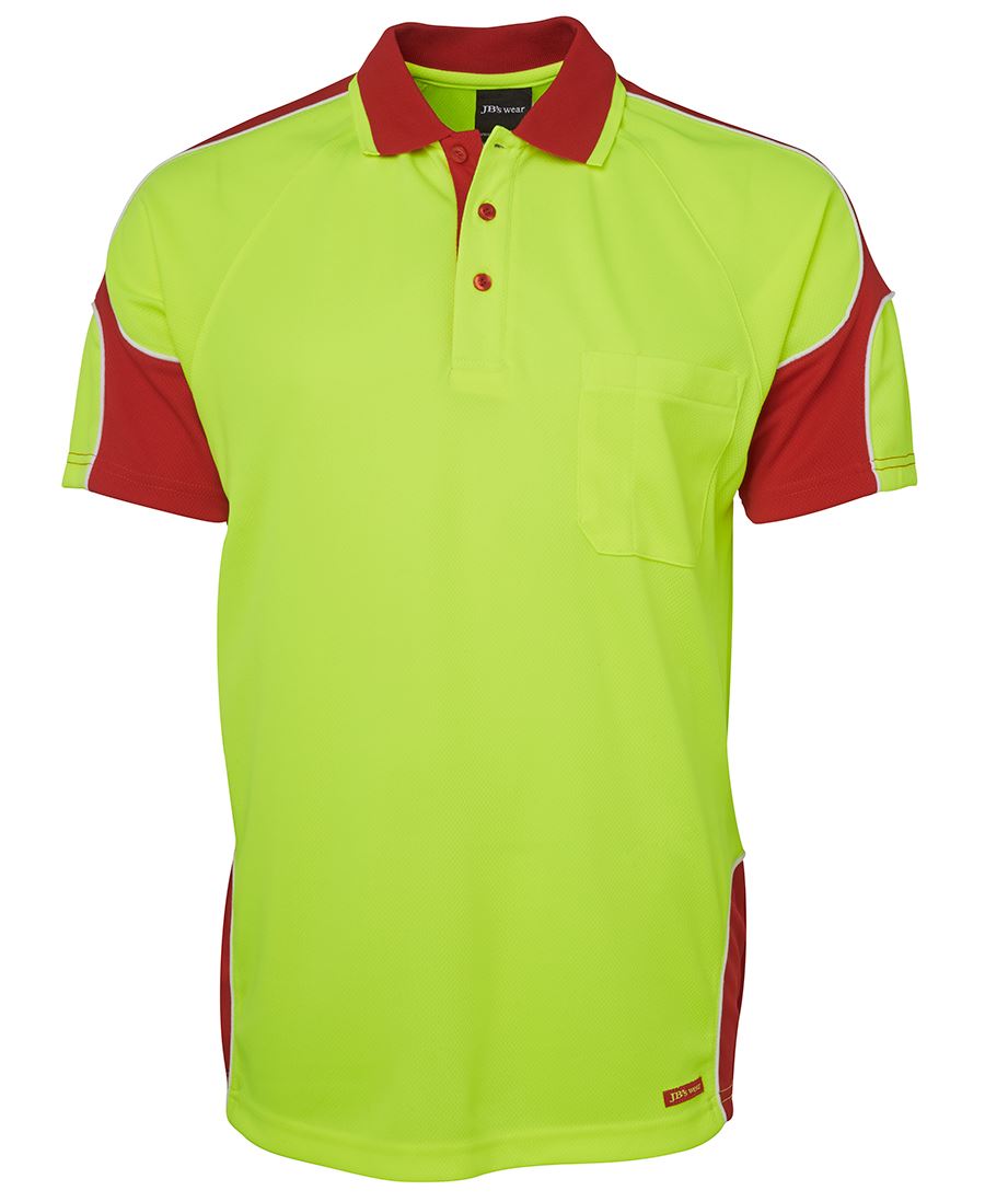 HI VIS S/S ARM PANEL POLO 6AP4S Panel design