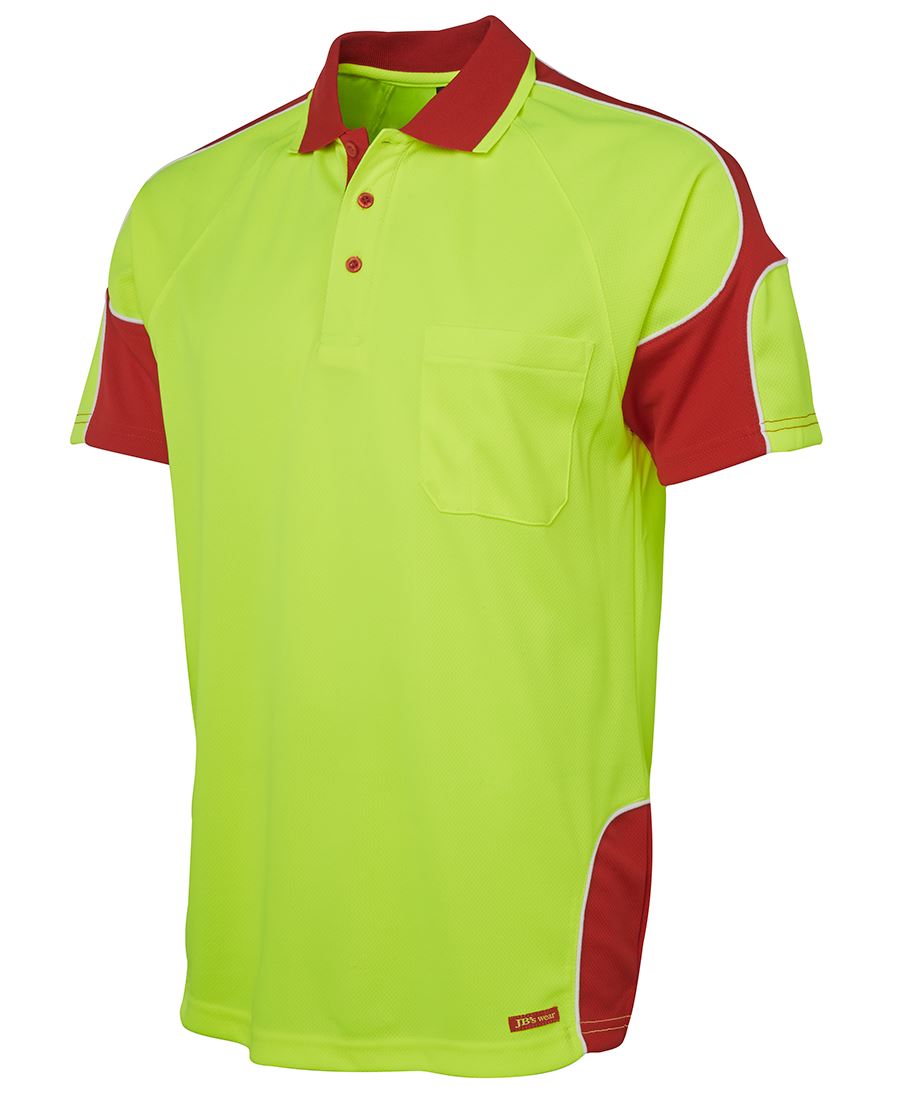 HI VIS S/S ARM PANEL POLO 6AP4S Panel design