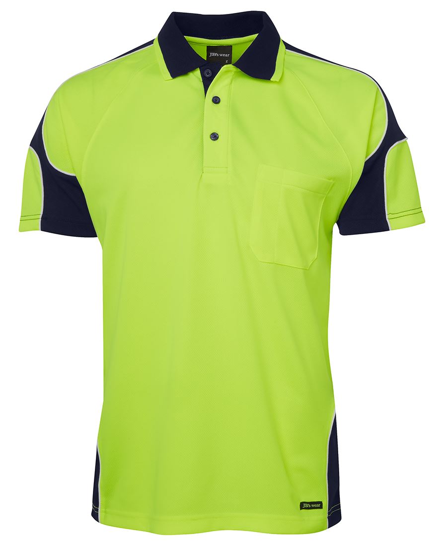 HI VIS S/S ARM PANEL POLO 6AP4S Panel design
