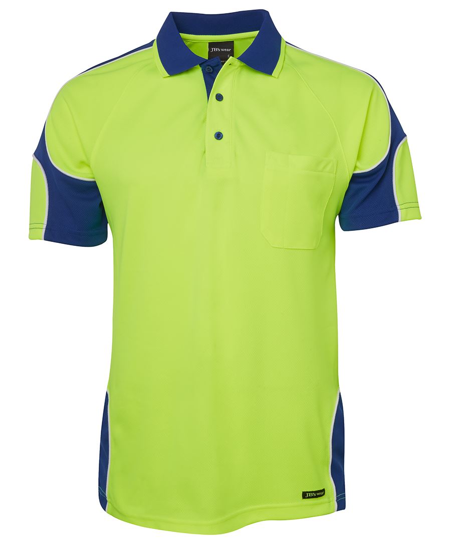 HI VIS S/S ARM PANEL POLO 6AP4S Panel design