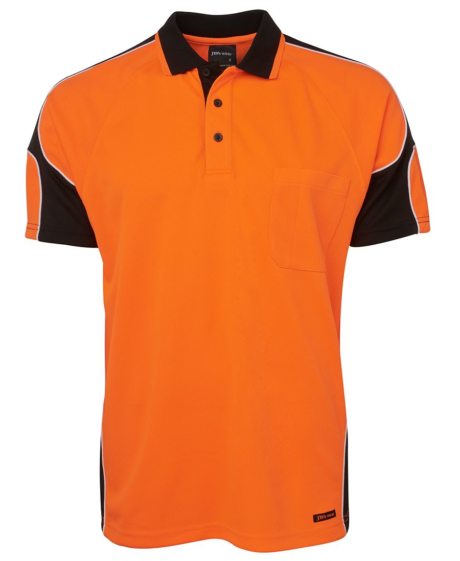 HI VIS S/S ARM PANEL POLO 6AP4S Panel design