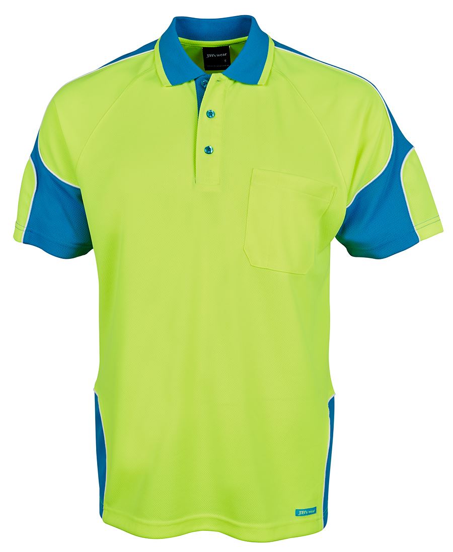 HI VIS S/S ARM PANEL POLO 6AP4S Panel design
