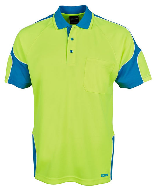 HI VIS S/S ARM PANEL POLO