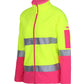 LADIES HI VIS |D+N| SOFTSHELL JACKET WITH REFLECTIVE TAPE 6D4J1