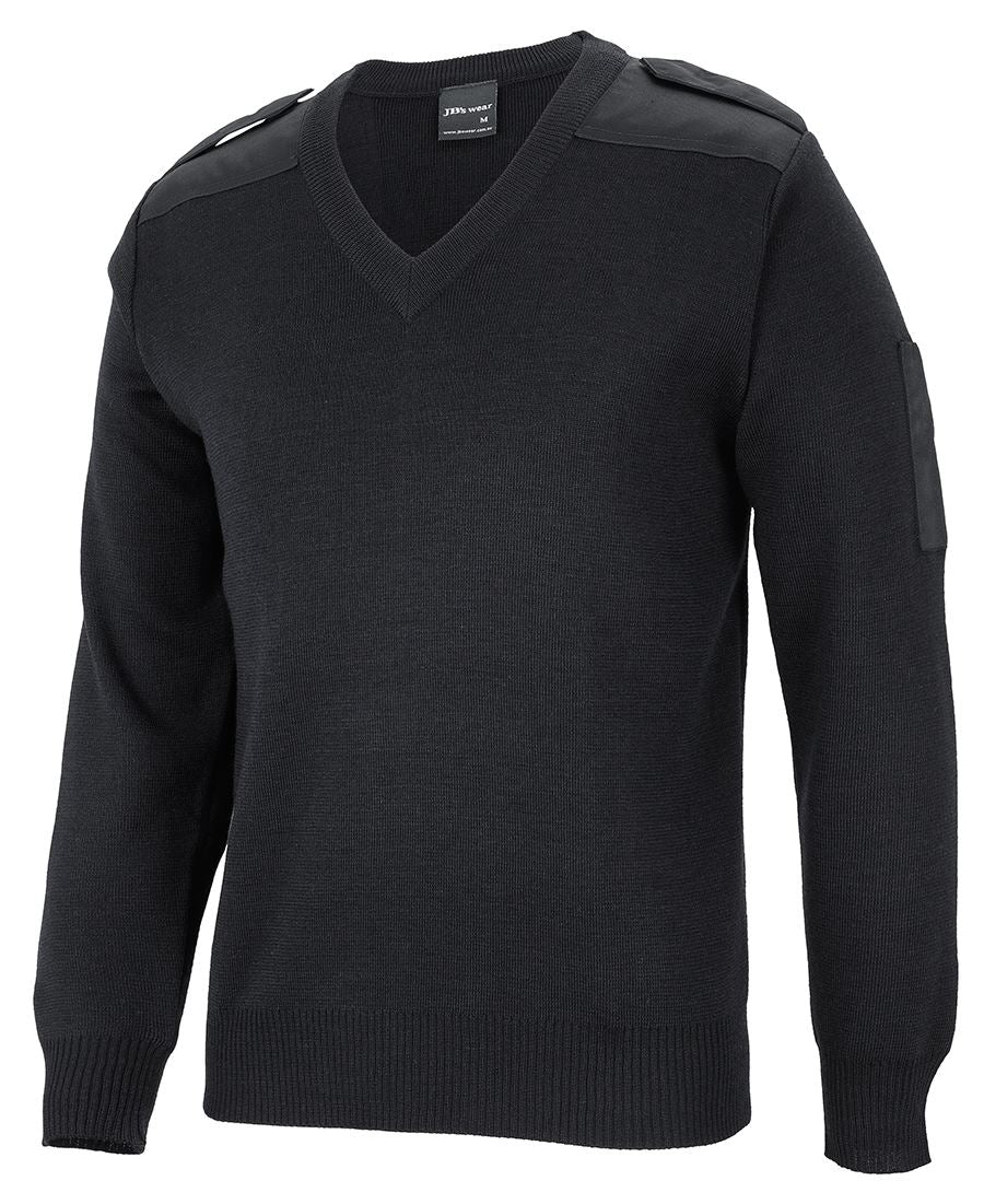 KNITTED EPAULETTE JUMPER 6EJ Hardworking style