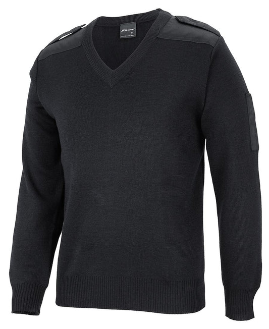KNITTED EPAULETTE JUMPER 6EJ Hardworking style