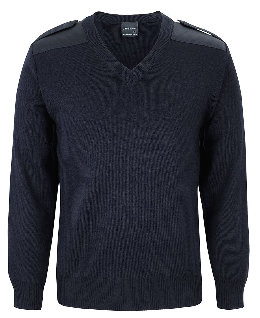 KNITTED EPAULETTE JUMPER 6EJ Hardworking style