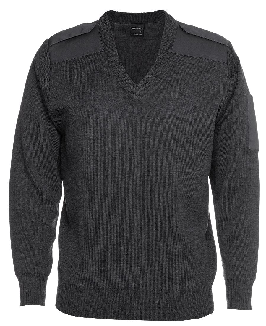 KNITTED EPAULETTE JUMPER 6EJ Hardworking style
