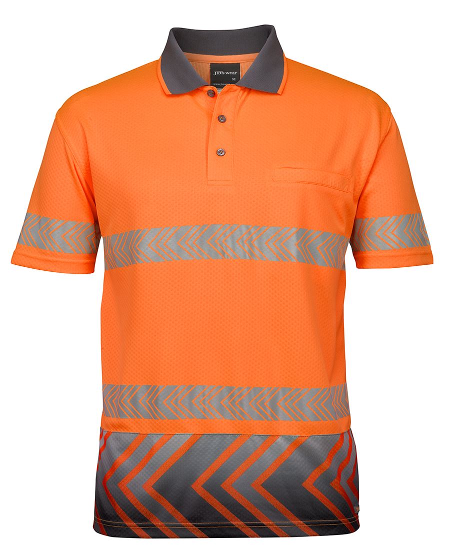 HI VIS S/S ARROW SUB POLO WITH SEGMENTED TAPE 6HAS