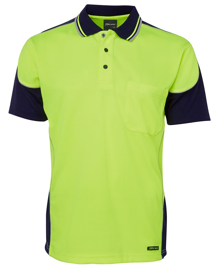 HI VIS CONTRAST PIPING POLO 6HCP4 Piping Style