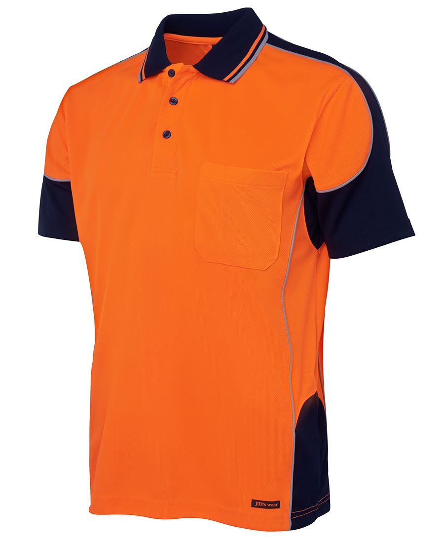 HI VIS CONTRAST PIPING POLO 6HCP4 Piping Style