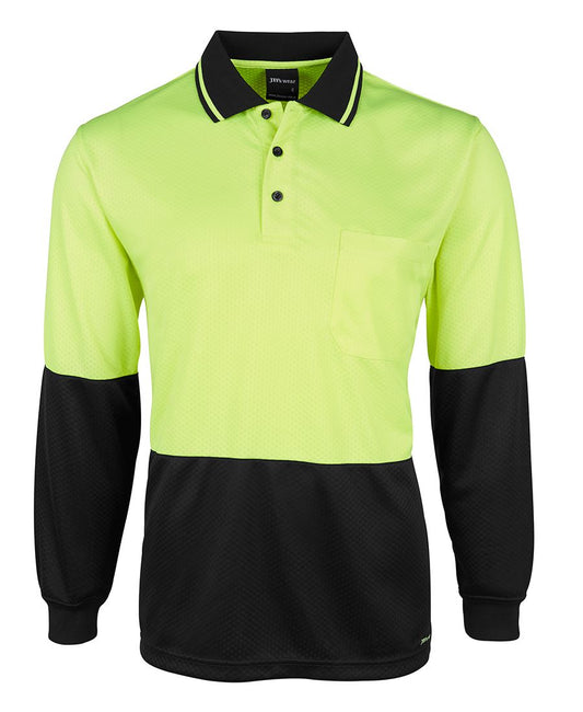 HI VIS L/S JACQUARD POLO 6HJNL Hi Vis Knit Comfort