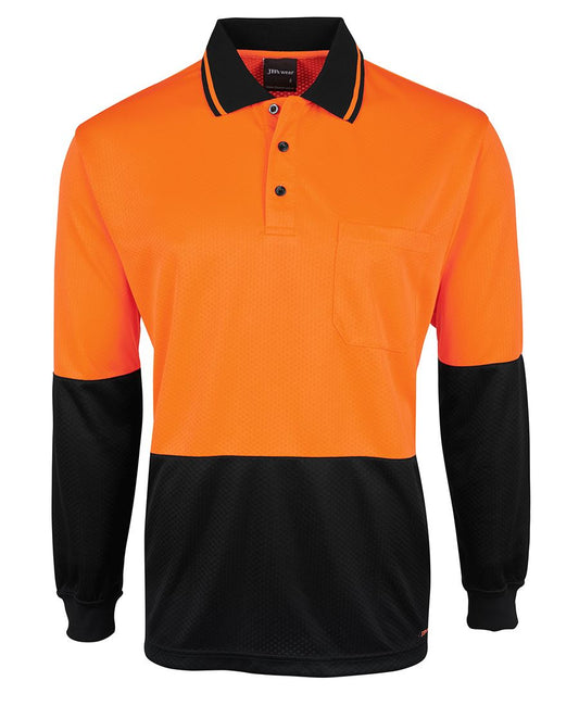 HI VIS L/S JACQUARD POLO 6HJNL Hi Vis Knit Comfort