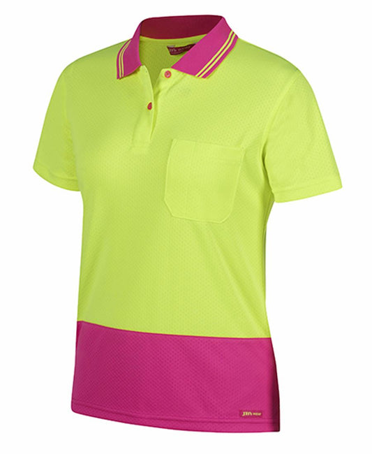 HI VIS LADIES S/S JACQUARD POLO 6HJS1 Increased Breathability