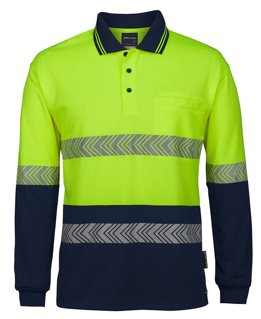 HI VIS L/S SEGMENTED TAPE POLO 6HLST .