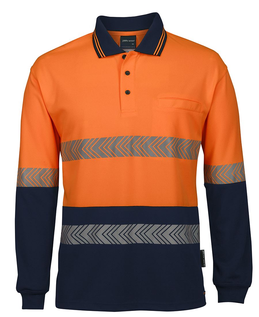 HI VIS L/S SEGMENTED TAPE POLO 6HLST .