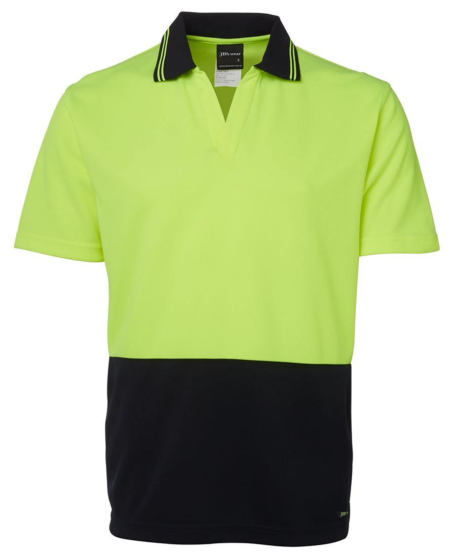 HI VIS S/S NON BUTTON POLO