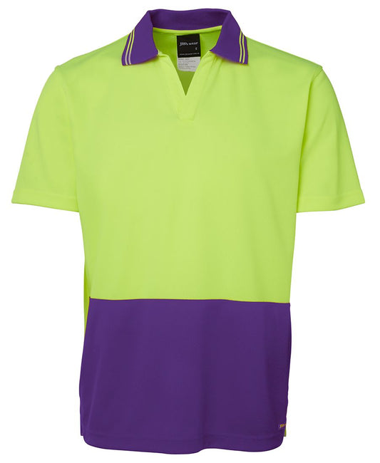 HI VIS S/S NON BUTTON POLO